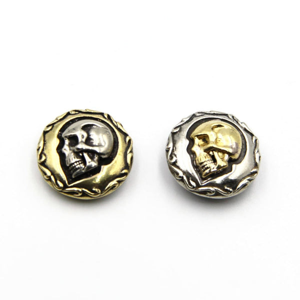 Skull Conchos Screw Back Leather Craft Bag Wallet Decorations 24mm - Concho