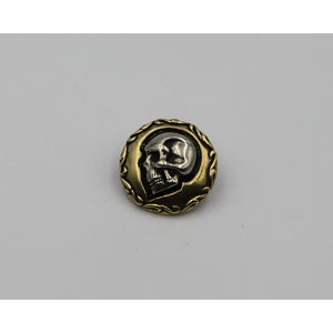 Skull Conchos Screw Back Leather Craft Bag Wallet Decorations 24mm - Gold(silver head) / 1pcs - Concho