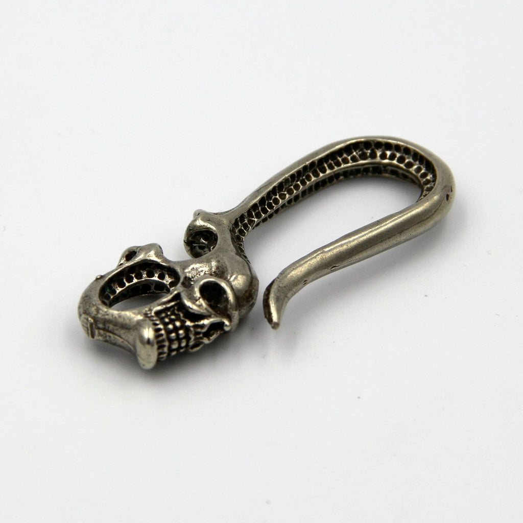 Skull Head Key Chain Holder Hippes Punk Style Brass U Shape