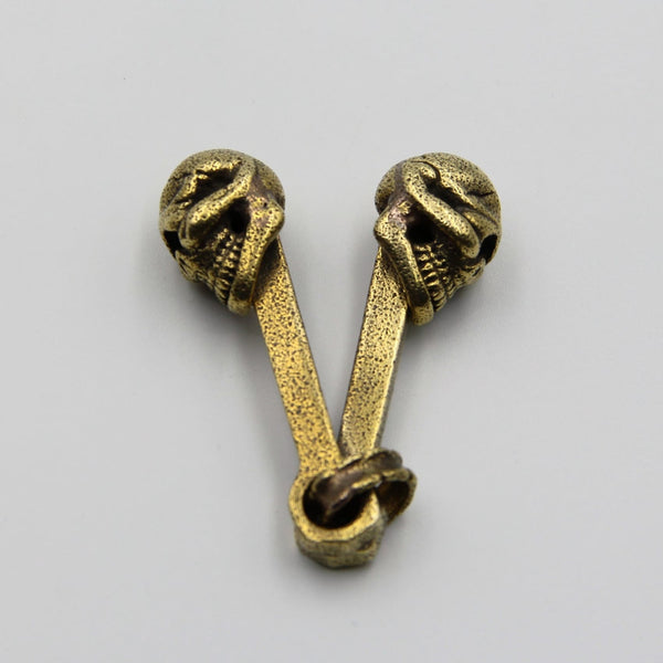 Skull Piston Pendants Retro Keychain Charm Decoration - Pendants