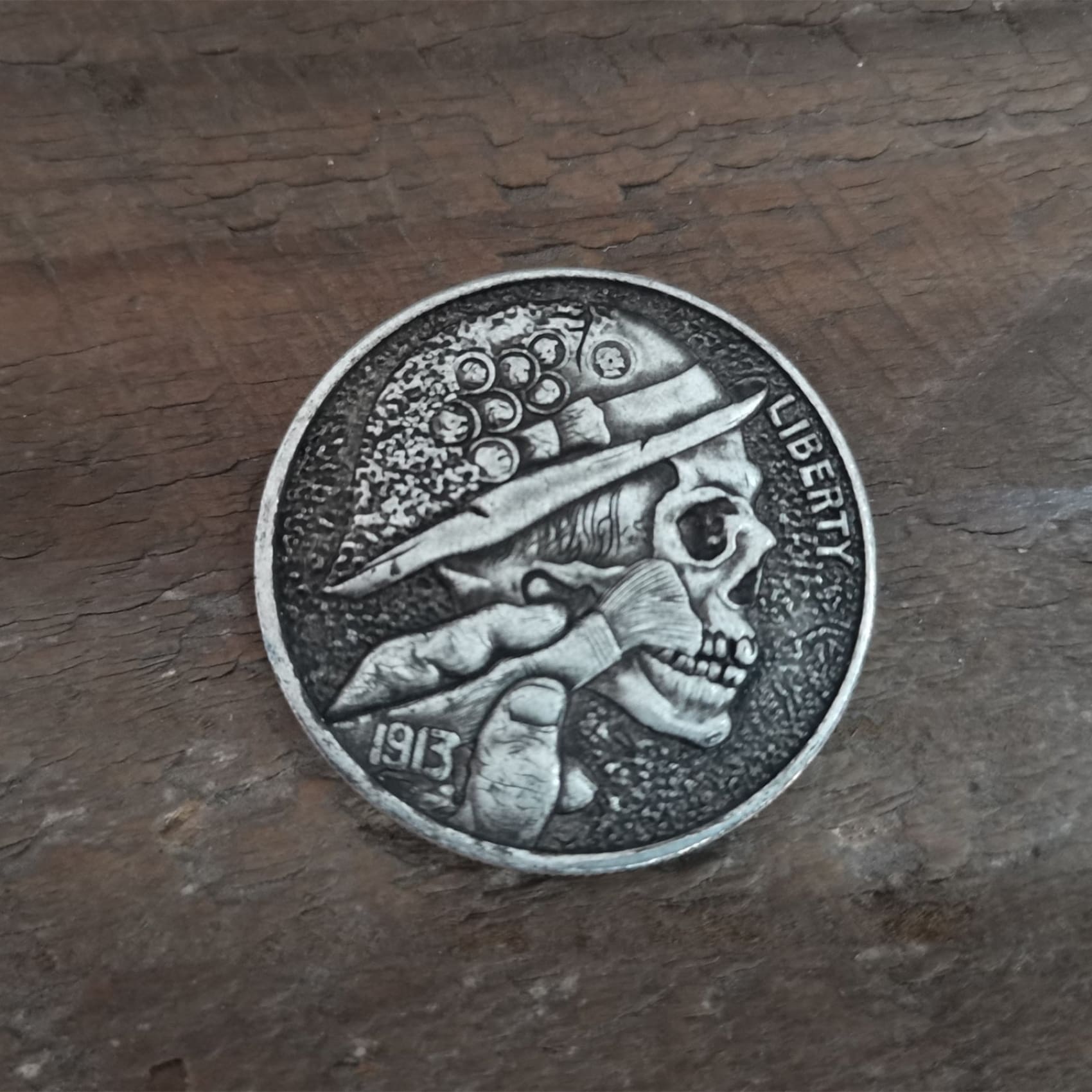 Skull Silver Coin Liberty 1913 - 1pcs - Penny Coins