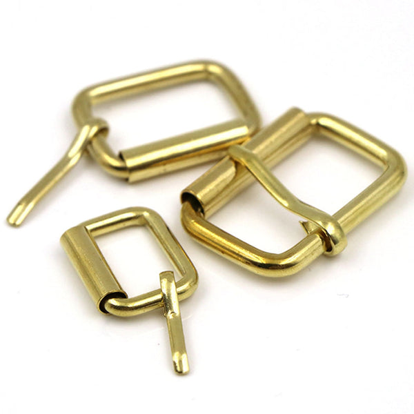 Solid Brass Roller Bar Buckle Leather Strap Fastener Buckle 20mm - Belt Buckles Brass