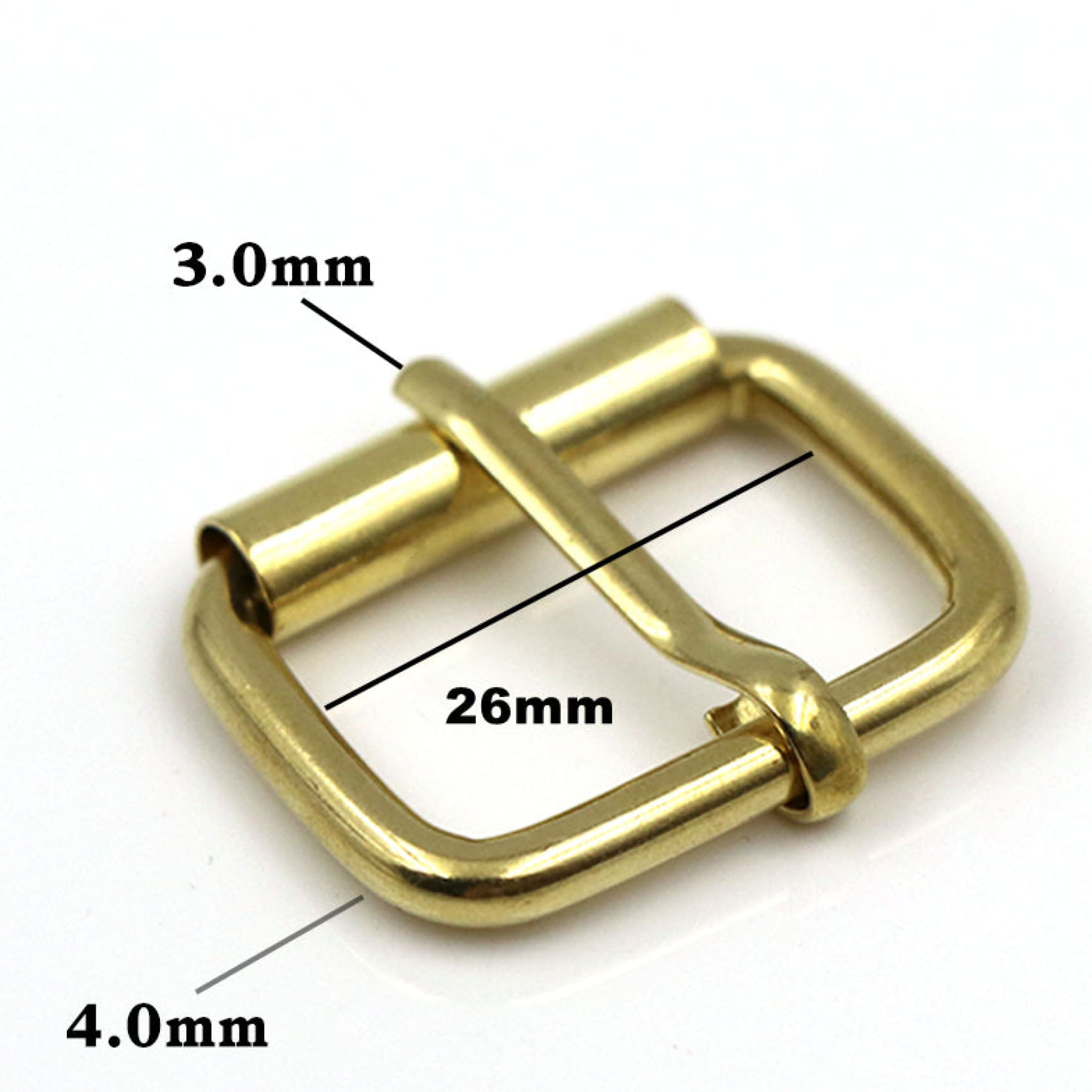Solid Brass Roller Bar Buckle Leather Strap Fastener Buckle 26mm - 1pcs - Belt Buckles Brass