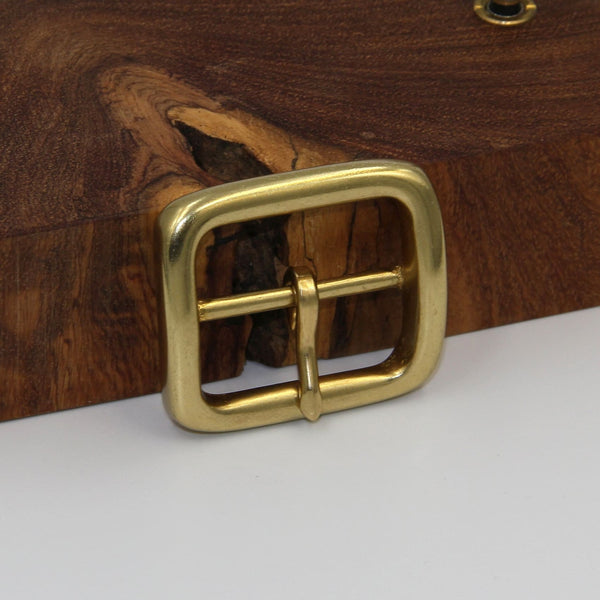 Rectangle Brass Pin Buckle 40mm - Metal Field Shop