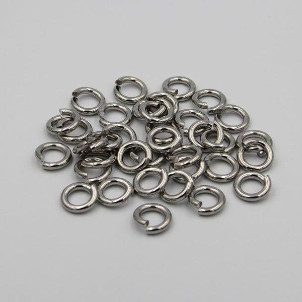 Split Ring Stainless Steel Key Jump Ring 15mm - Rings / Split Key Rings