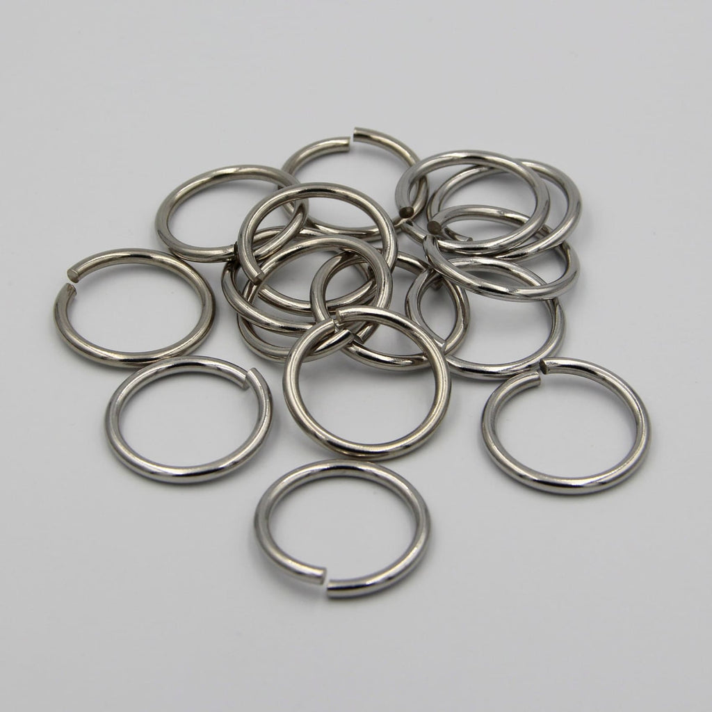 50/100pcs/lot 5-15mm Stainless Steel Open Double Jump Rings for DIY Key  Double Split Rings Connectors for Jewelry Making (Color : Stainless Steel