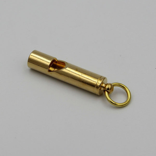 Solid Brass Keychain Whistle - Metal Field