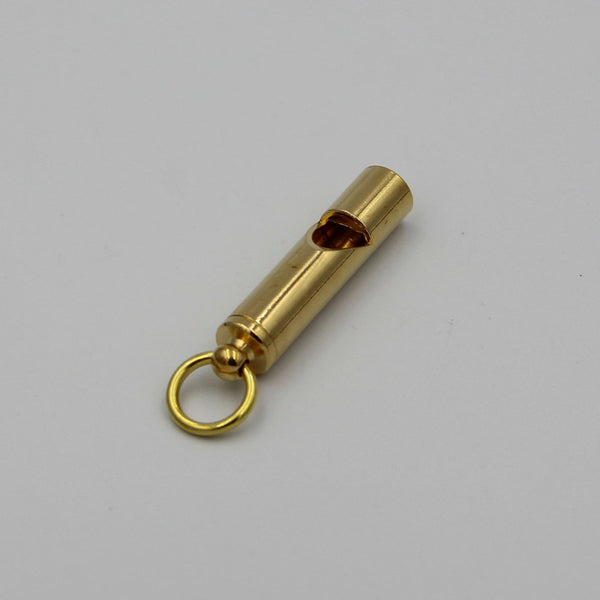 Solid Brass Keychain Whistle - Metal Field