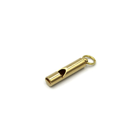 Solid Brass Keychain Whistle - Metal Field