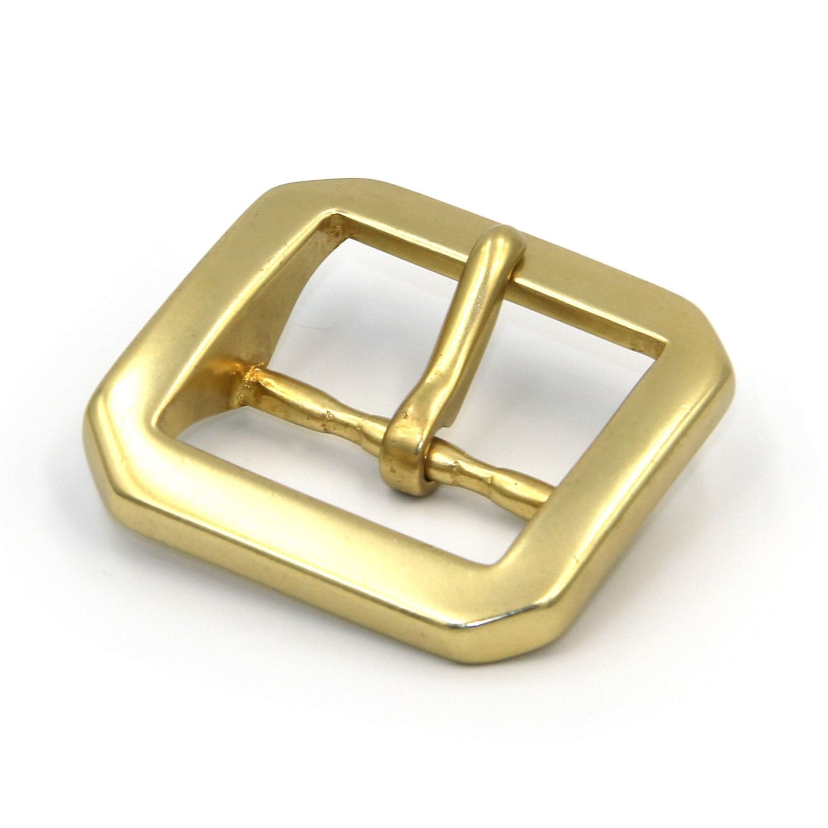 1 3/4 inch Polished Solid Brass Belt Buckle - F1