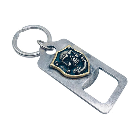 Stainless Beer Bottle Opener Keychain Key Ring - Rings / Split Key Rings