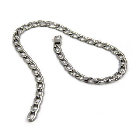Stainless steel Curb Chain Mens Necklace - Metal Field