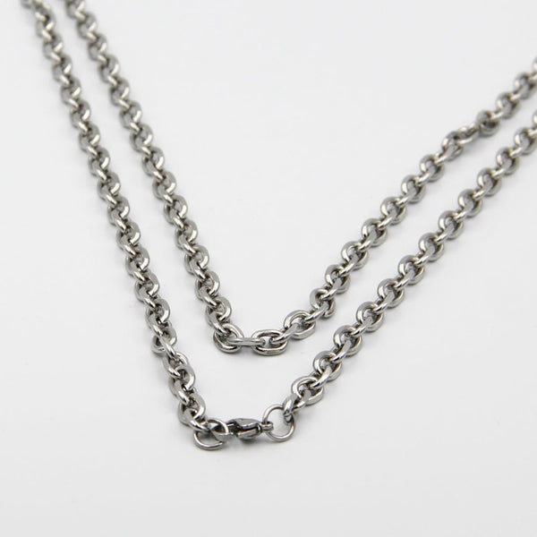 Stainless Steel Necklace Cable Necklace Stainless chain Guy necklaces - Metal Field