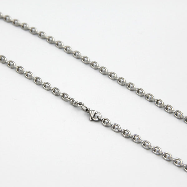 Stainless Steel Necklace Cable Necklace Stainless chain Guy necklaces - Metal Field