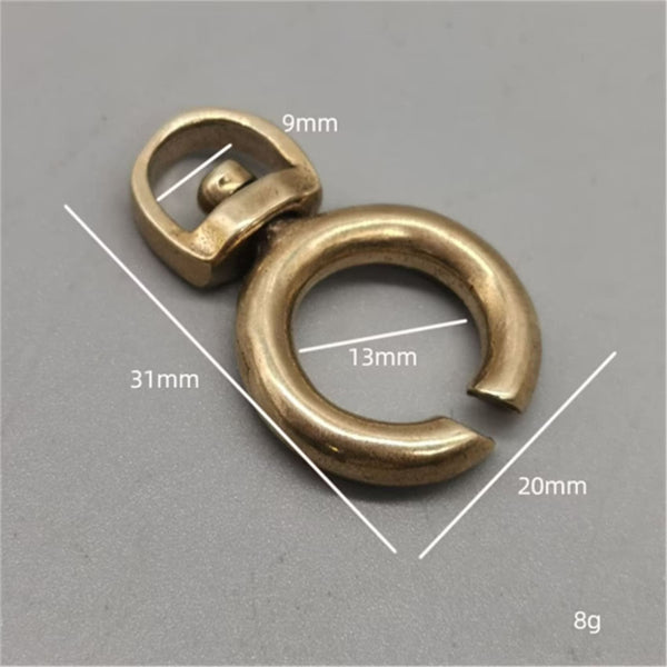 Swivel Brass Figure Eight Loop Ring Hook Handbag Hardware Hanger - Clasps