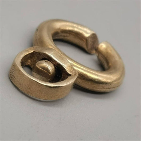 Swivel Brass Figure Eight Loop Ring Hook Handbag Hardware Hanger - Clasps