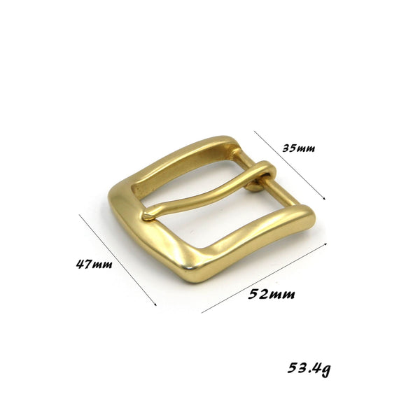 Unisex Western Brass Belt Buckle 35mm - Belt Buckles Brass