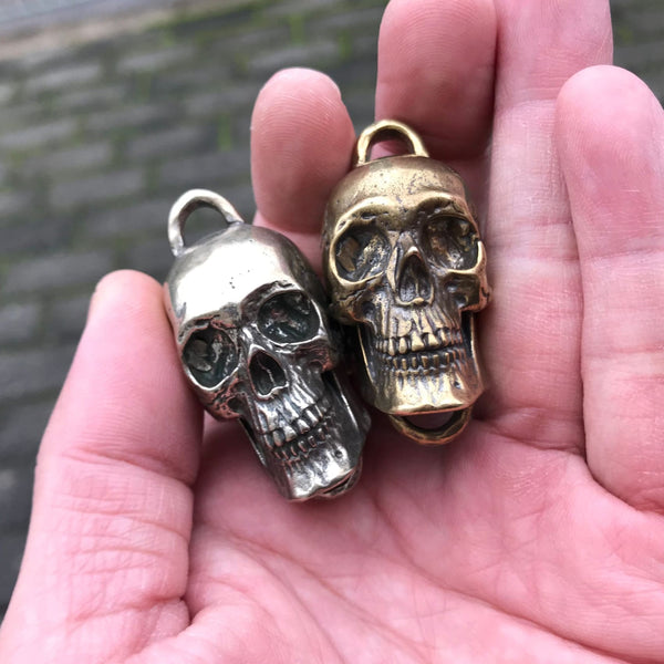 Vintage Skull Link Connector Copper Skulls Keychain Pendants - Charms & Pendants