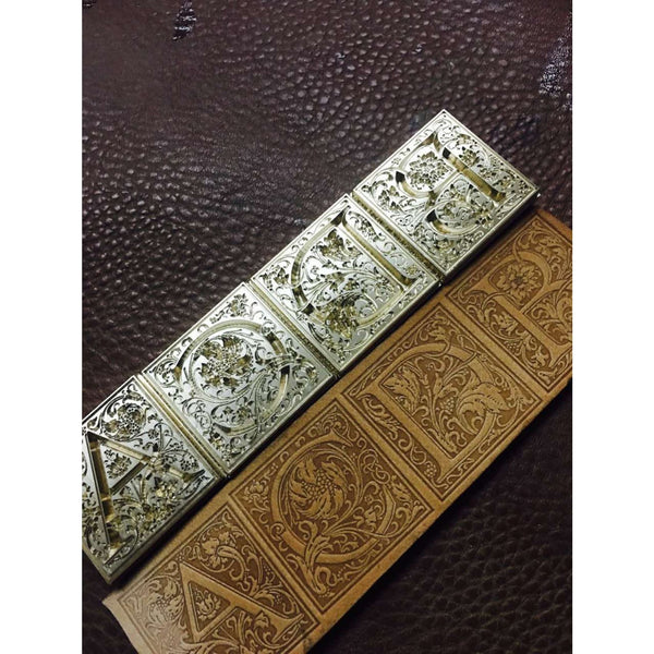 Vintage Swash Letters Brass Decoration Stamp Ornamental Capital Letter - Metal Field