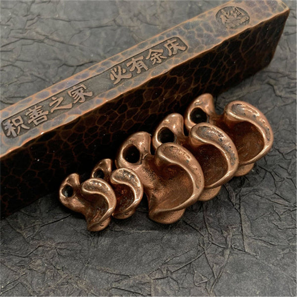 Wolf Carpal Copper Bone Paracord Beads Knife Lanyard Pendant Jewelry Making Finding - Keychains