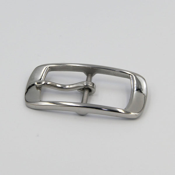 Women’s Slim Buckle Shiny Finish Leather Strap Fastener Closure - 1pcs - Belt Buckles Stainless