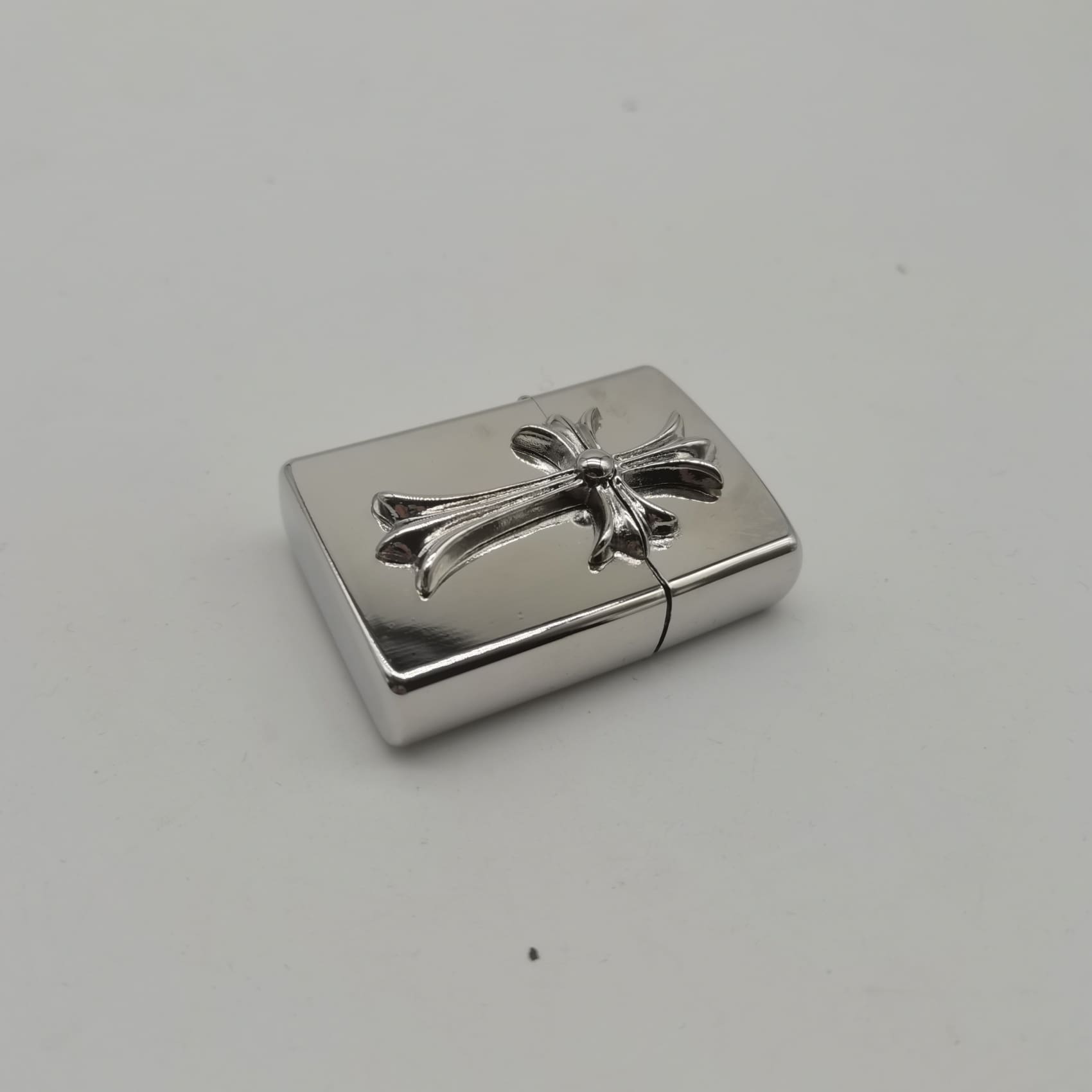 Zippo Lighter Silver Cross Heart