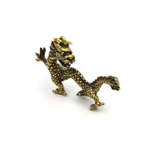 Zodiac Dragon Copper Pendant Keychain Handbag Decoration - 1pcs - Sculptures & Statues